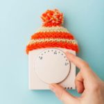 thermostat with woolly hat