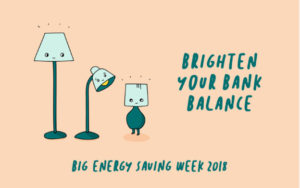 big energy saving week postcard