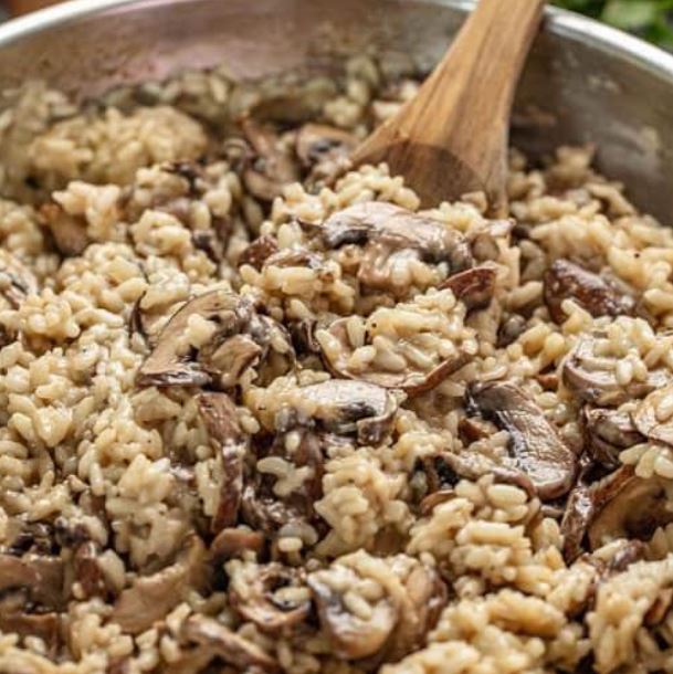 Meat-free mushroom risotto