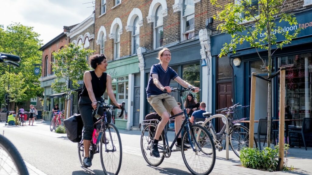 two people cycling - scotland's climate assembly