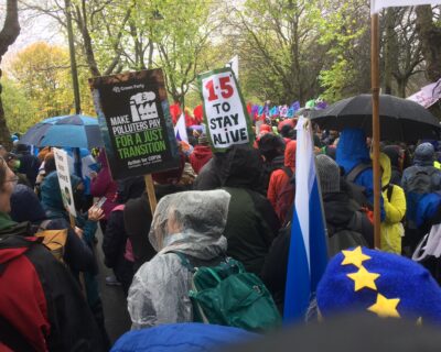 people at the Cop26 climate march in Glasgow