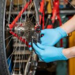 Cycle Mechanic making repairs