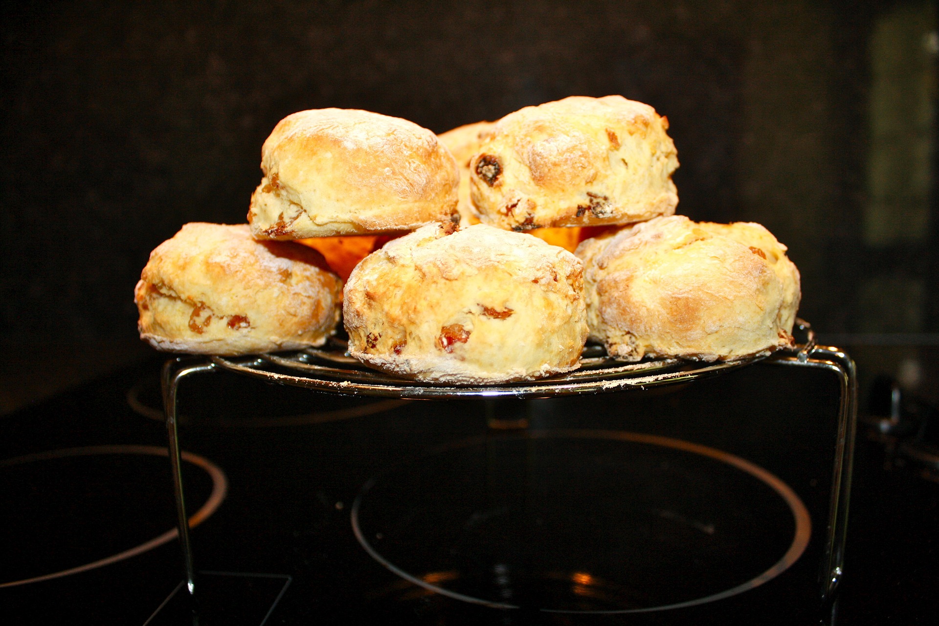 Scones on a wire rack