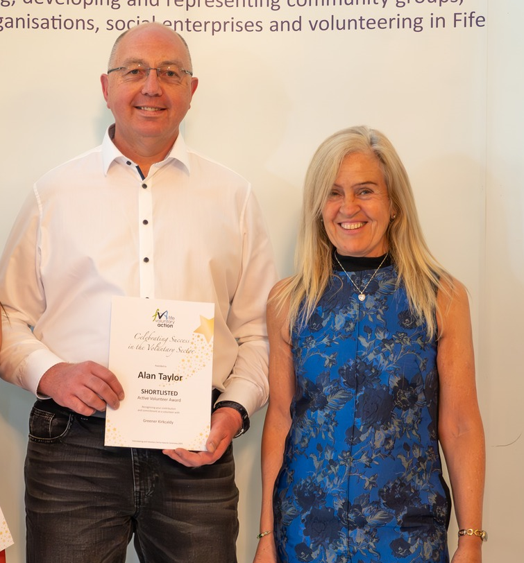 Celebrating Greener Kirkcaldy volunteers at the Fife Volunteering and