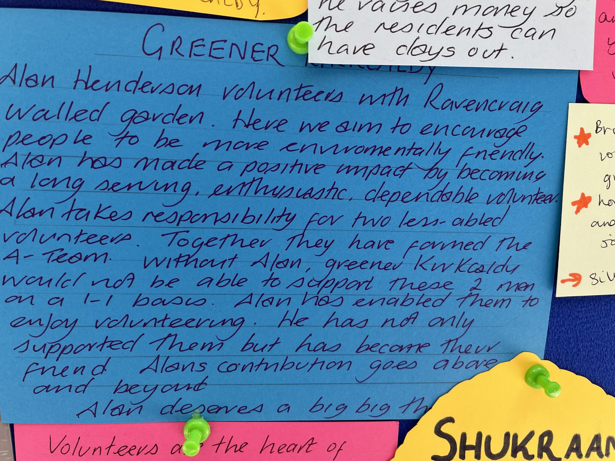 Celebrating Greener Kirkcaldy volunteers at the Fife Volunteering and